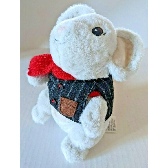 STARBUCKS Plush HUXLEY The MOUSE WRITER Christmas Pellets Stuffed Animal 2010 7" - Picture 2 of 7